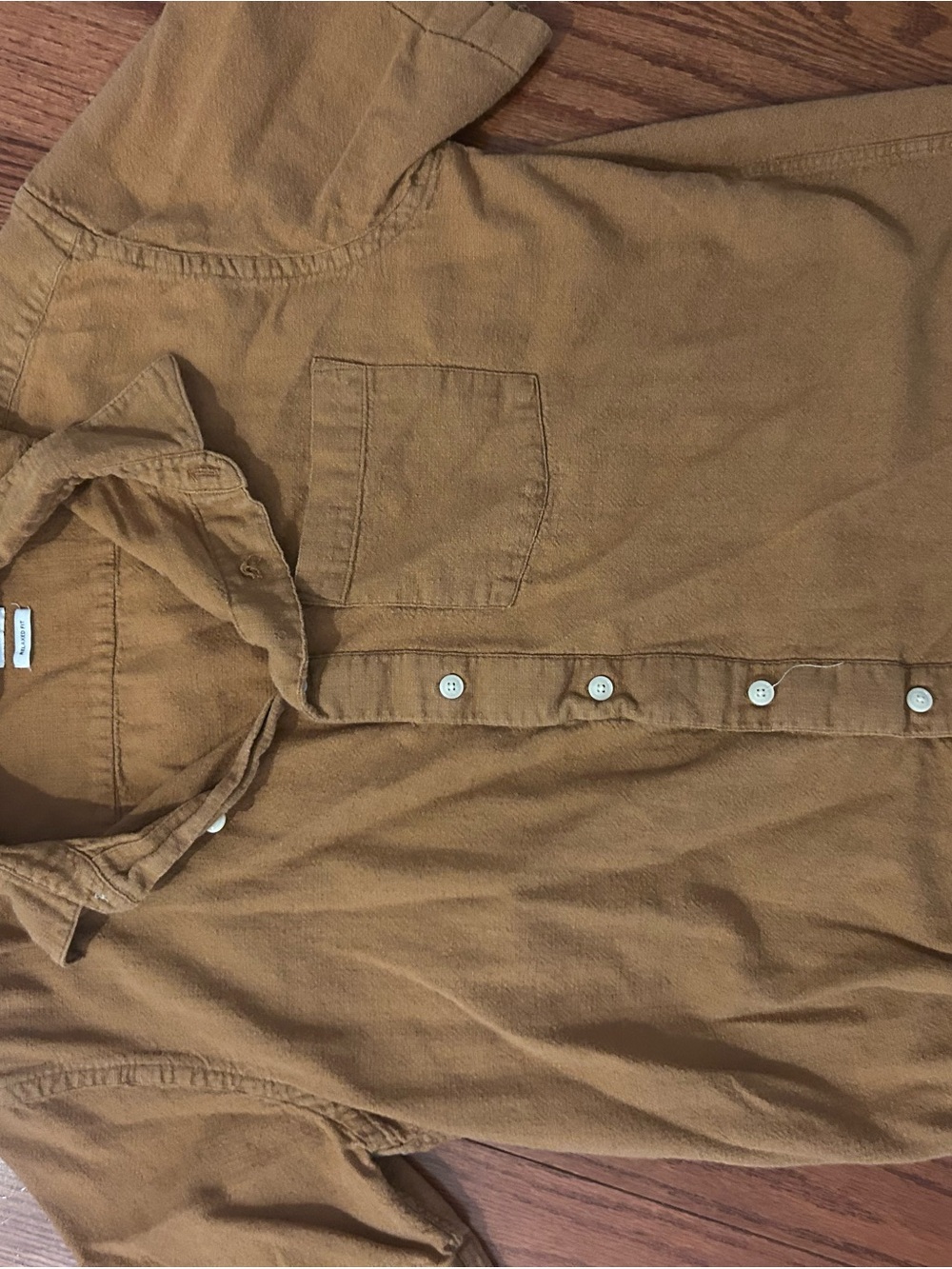 Zara Men's Button-Down Shirt in Mustard